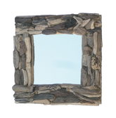 Square Driftwood Mirror